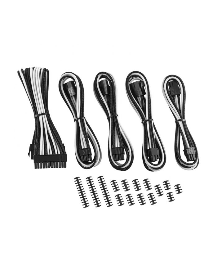 CABLEMOD  KLASYCZNY ZESTAW PRZEDŁUŻACZY KABLA MODMESH - SERIA 8 + 6 - CZARNY / BIAŁY  (ZUAD1153)