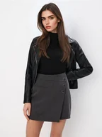 Spodenki damskie - Mohito - Szare spódnico-szorty - szary - miniaturka - grafika 1