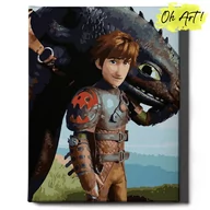 Malowanie po numerach - Obraz Malowanie Po Numerach 40X50 Cm / Czarny Smok / Oh Art - miniaturka - grafika 1