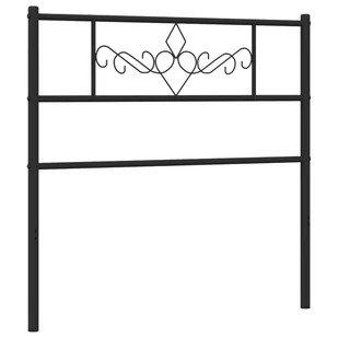 Metalowe wezgłowie, czarne, 100 cm Lumarko! - Inne meble do sypialni - miniaturka - grafika 1