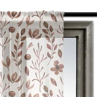 Firany - Firana AUTUMN wzór AT30 | brązowe liście 140 x 240 cm - miniaturka - grafika 1