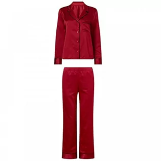 Spodnie damskie - Calvin Klein Damskie spodnie zestaw piżama L/S, Czerwony dywan, XS - grafika 1