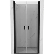 Ścianki i drzwi prysznicowe - Mexen Mist drzwi prysznicowe uchylne 90 cm, transparent, czarne - 8A7-090-000-70-00 - miniaturka - grafika 1