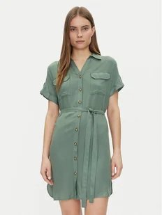 Vero Moda Sukienka koszulowa Bumpy 10325828 Zielony Loose Fit - Sukienki - miniaturka - grafika 1