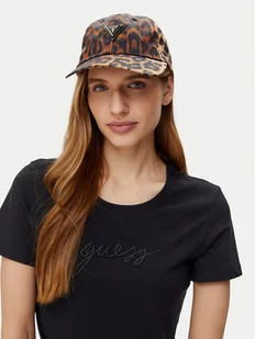 Guess Czapka z daszkiem AW5320 POL01 Brązowy - Czapki damskie - miniaturka - grafika 1