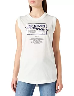 Koszulki i topy damskie - G-STAR RAW, Damska koszulka bez rękawów Lash Originals, Weiß (mleko 4107-111), XXS - grafika 1