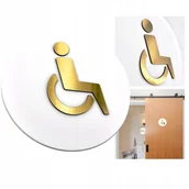 Tablice i flipcharty - TABLICZKA TOALETA WC PIKTOGRAM DLA NIEPEŁNOSPRAWNYCH OZNACZENIE NA DRZWI - miniaturka - grafika 1