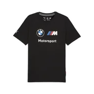 Koszulki sportowe męskie - Męska koszulka BMW M Motorsport Essentials Logo PUMA Black - miniaturka - grafika 1