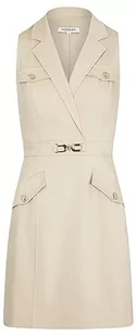 Morgan Damska prosta sukienka z metalicznym ornamentem buntowniczy beżowa T42, beżowy, 40 - Sukienki - miniaturka - grafika 1