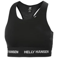Bielizna sportowa damska - Helly Hansen Lifa Merino Midweight Bra, damskie, czarny - miniaturka - grafika 1