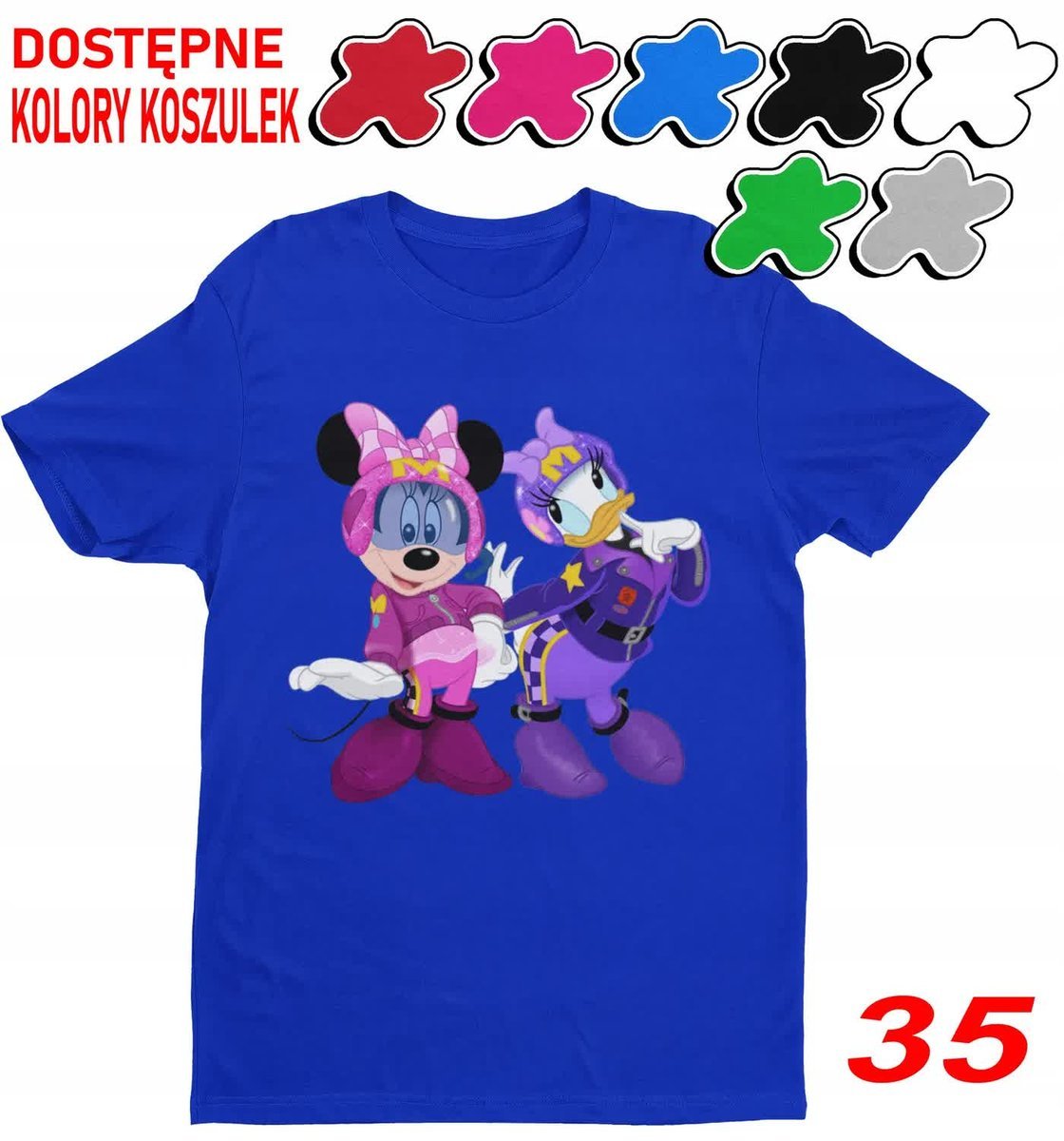 Dziecięca Koszulka Z Nadruki.Duży Wybór Myszka Miki Minnie Daisy -M 134-140