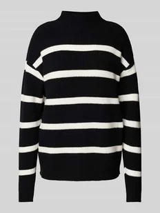 Sweter z dzianiny ze stójką model ‘VIRIL’ - Swetry damskie - miniaturka - grafika 1