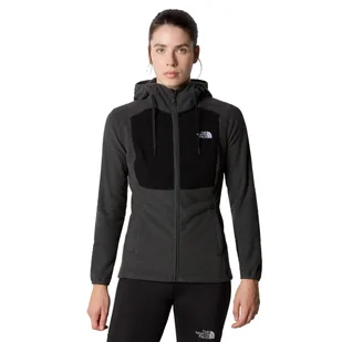 Damska bluza polarowa The North Face Homesafe Full Zip Fleece Hoodie black/asphalt grey stripe/black - L - Bluzy damskie - miniaturka - grafika 1