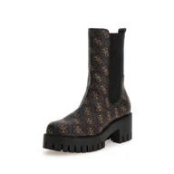 Botki damskie - Damskie Sztyblety GUESS WARIN FL8WANFAL10-BROCR – Czarny - miniaturka - grafika 1