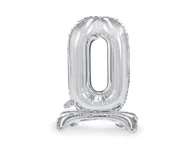 Balony i akcesoria - PartyDeco Stojący balon foliowy Cyfra ''0'' 4Y42BA 4Y42BA SAM  ONE SIZE - miniaturka - grafika 1