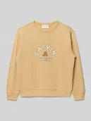 Swetry dla chłopców - Sweter o kroju regular fit z nadrukiem z logo model ‘Varsity’ - miniaturka - grafika 1