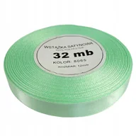 Pasmanteria - wstążka satynowa WS 8065 seledyn 12mm 32mb 1 szt do pakowania prezentów - miniaturka - grafika 1