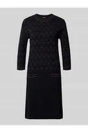 Sukienki - Sukienka o długości do kolan z dzianiny z mieszanki wiskozy z rękawem o dł. 3/4 - Joop! - miniaturka - grafika 1