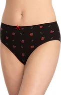 Majtki damskie - 3-pack figi damskie bawełniane plus size L-122BI-61EX, Kolor granatowo-beżowo-czarny, Rozmiar 2XL, LAMA - Intymna - miniaturka - grafika 1