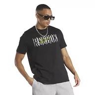 Koszulki męskie - Reebok Koszulka męska, kolor zielony, XS, ZIELONY, S - miniaturka - grafika 1