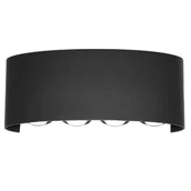 Lampy ogrodowe - Metalowa lampa ścienna Ortelo OWL-451-4-BL Italux LED 8W 3000K IP54 czarny - miniaturka - grafika 1