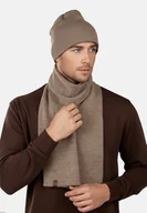 Czapki męskie - KOMPLET MĘSKI CZAPKA SZALIK ZIMOWY CIEPŁY MODNY Polskiej produkcji 4004 -04 - miniaturka - grafika 1
