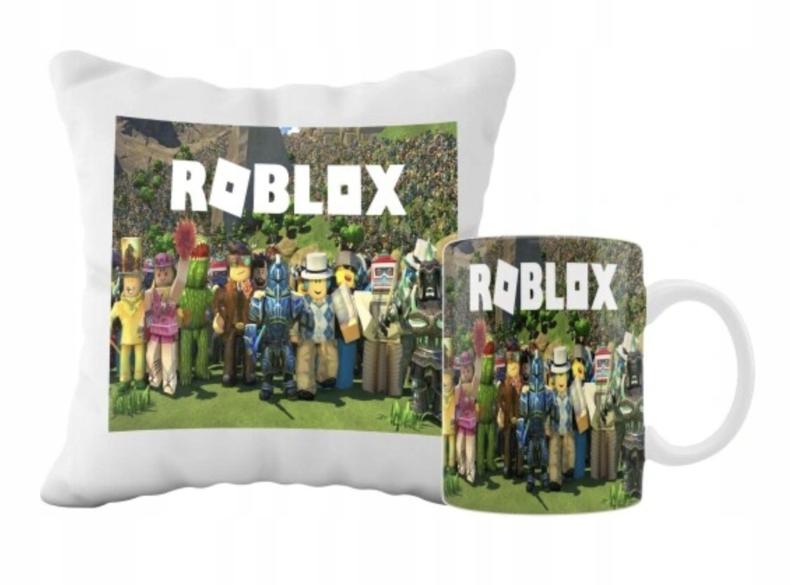 ZESTAW PODUSZKA + KUBEK Prezent ROBLOX GRA + IMIĘ 35