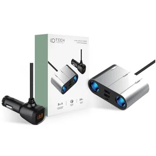 TECH-PROTECT Rozdzielacz gniazda zapalniczki TECH-PROTECT C24C C24C - Ładowarki samochodowe - miniaturka - grafika 1