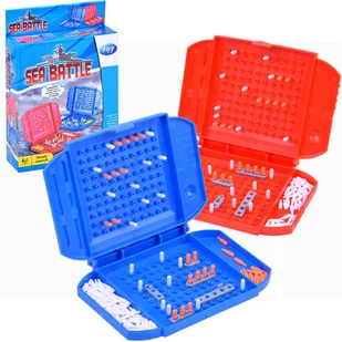 Gra Statki Bitwa Morska Mini Gra Logiczna Gr0373 - Gry planszowe - miniaturka - grafika 1