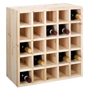 Drewniany stojak na wino 25 butelek ZELLER B002MPKIUI - Stojaki na wino - miniaturka - grafika 2