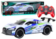 Zabawki zdalnie sterowane - Auto sportowe RC 1:10 25km/h białe Leantoys - miniaturka - grafika 1