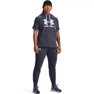 Spodnie sportowe damskie - Damskie spodnie dresowe UNDER ARMOUR Rival Fleece Joggers - szare - grafika 1