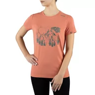 Odzież trekkingowa damska - T-shirt damski Viking Bamboo Hopi Lady różowy - miniaturka - grafika 1