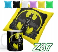 Gadżety dla niej i dla niego - ZESTAW KUBEK + POSZEWKA Z NADRUKIEM PREZENT BATMAN DC RÓŻNE + IMIĘ - miniaturka - grafika 1