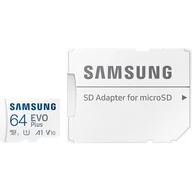 Karty pamięci - Karta pamięci SAMSUNG EVO Plus (2024) 64GB MicroSDXC + adapter - miniaturka - grafika 1