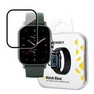 Akcesoria do smartwatchy - Szkło Hybrydowe do Xiaomi Amazfit GTS 2E czarny - miniaturka - grafika 1