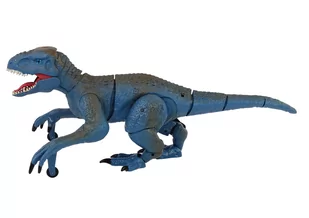 Zdalnie Sterowany Dinozaur Velociraptor Dźwięk Odgłosy Ryczenia Niebieski - Zabawki zdalnie sterowane - miniaturka - grafika 2