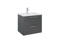 Szafki łazienkowe - Szafka łazienkowa pod umywalkę Roca Roma Plus 60 cm antracyt połysk A857949153 - miniaturka - grafika 1