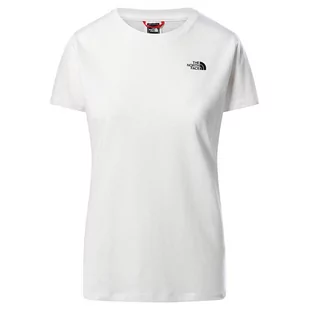 Koszulka The North Face Simple Dome 0A4T1AFN41 - biała - Koszulki sportowe damskie - miniaturka - grafika 1