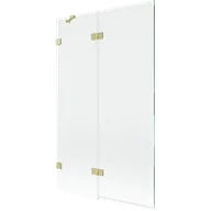 Parawany nawannowe - Mexen Lunar parawan nawannowy 2-skrzydłowy lewy 110 x 150 cm, transparent, złoty szczotkowany - 897-110-100-55-00-L - miniaturka - grafika 1