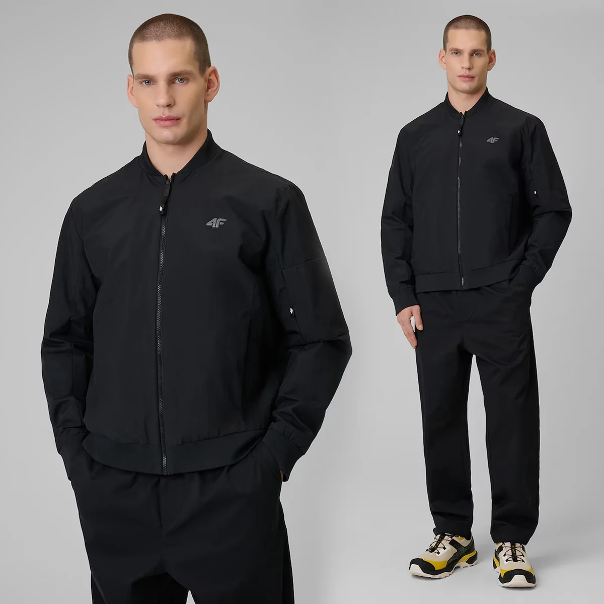 Kurtka Męska Bomberka 4F Sportowa Hydrofobowa Czarne 4FWSS26TJACM316 3XL