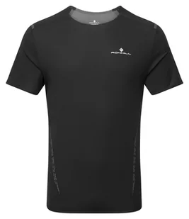 RONHILL Koszulka biegowa męska TECH RACE S/S black/artemis - Koszulki sportowe męskie - miniaturka - grafika 1