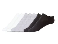 Skarpetki damskie - esmara® Stopki damskie z bawełną organiczną, 7 par (Biały/szary/czarny, 35-38) - miniaturka - grafika 1