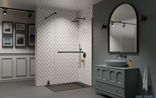 Radaway Modo New II Brushed GunMetal z wieszakiem kabina Walk-in 155x200 szczotkowany GunMetal 389155-92-01W - Kabiny prysznicowe Radaway Modo New II Brushed GunMetal z wieszakiem kabina Walk-in 155x200 szczotkowany GunMetal 389155-92-01W - Kabiny prysznicowe - miniaturka - grafika 3