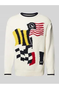 Sweter z dzianiny z okrągłym dekoltem - Gant - Swetry męskie - miniaturka - grafika 1