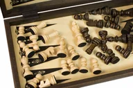 Gry planszowe - Zestaw Drewniany 3 W 1 - Szachy + Warcaby + Backgammon - miniaturka - grafika 1