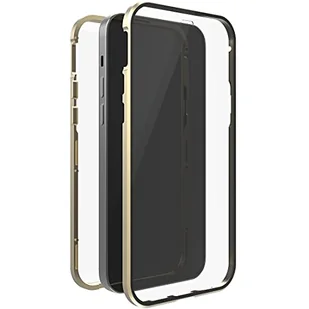White Diamonds - Etui 360 stopni Glass Case pasuje do Apple iPhone 13 Pro I etui na telefon komórkowy, przezroczyste, zamknięcie na magnes (przezroczyste ze złotą ramką) - Etui i futerały do telefonów - miniaturka - grafika 1