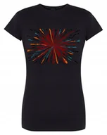 Koszulki i topy damskie - T-Shirt damski kolorowy nadruk Abstrakcja r.M - miniaturka - grafika 1