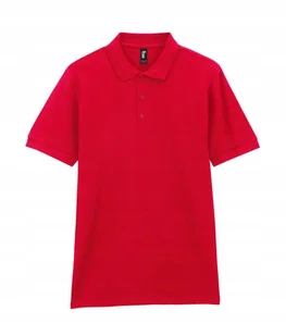 Koszulka POLO Polówka PREMIUM COTTON Double Pique GILDAN GI85800 CZERWONA L - Koszulki męskie - miniaturka - grafika 1