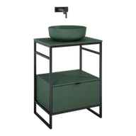 Szafki łazienkowe - ELITA  INDUS 60 1S FOREST GREEN MATT DO STELAŻA SZAFKA PODUMYWALKOWA STOJĄCA NA NÓŻKACH 168749 - miniaturka - grafika 1